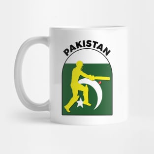 Pakistan Cricket Batsman Pakistan Flag Mug